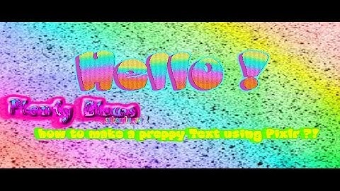 how to make a preppy text using pixlr?!