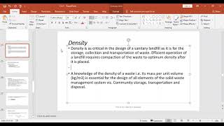 Propertise of Solid Waste and Numerical Problem on Moisture content 1