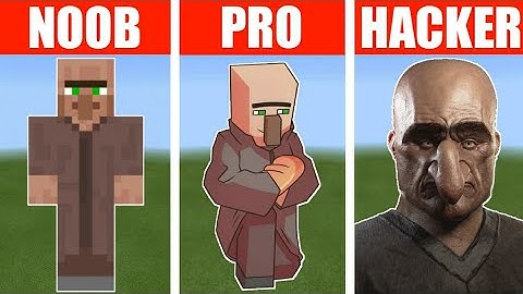 NOOB vs PRO vs HACKER Minecraft Pixel Art Villager