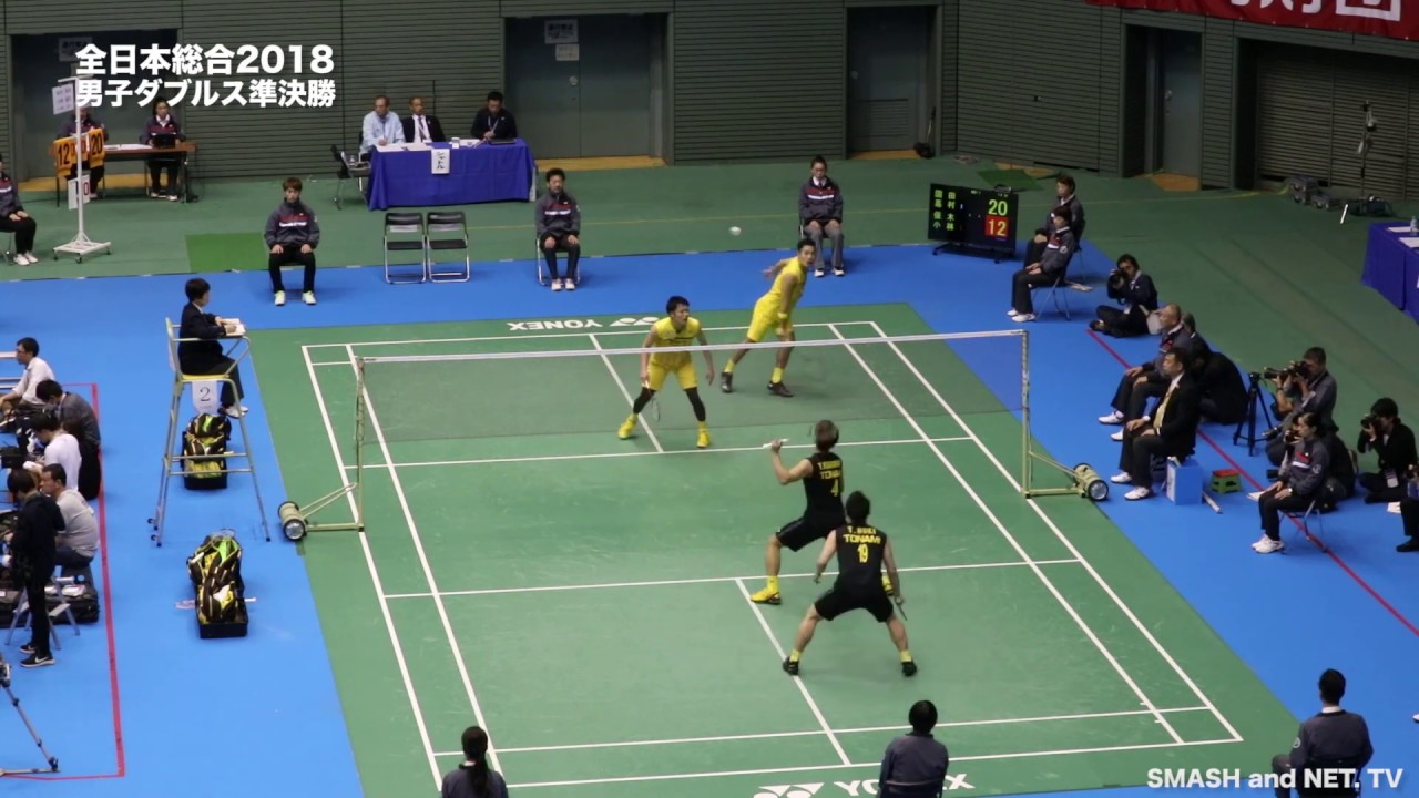 全編【全日本総合2018】MD準決勝 園田啓悟/嘉村健士(トナミ運輸) vs 保木卓朗/小林優吾(トナミ運輸)