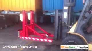 Drum Lifting Attachment for Forklift Part 1-100% Mechanical Automatic