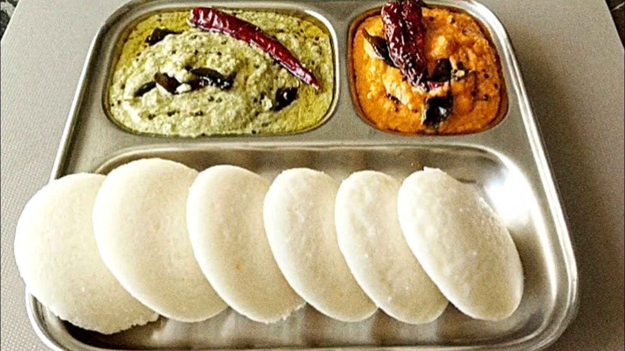 South Indian famous Idli made in minutes using readymade batter l Idli With Coconut & Tomato chutney