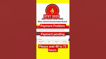 Bihar STET 2025 Payment problem Solution Payment pending #stet2025 #bihar #biharstet #tet #bpsctre4