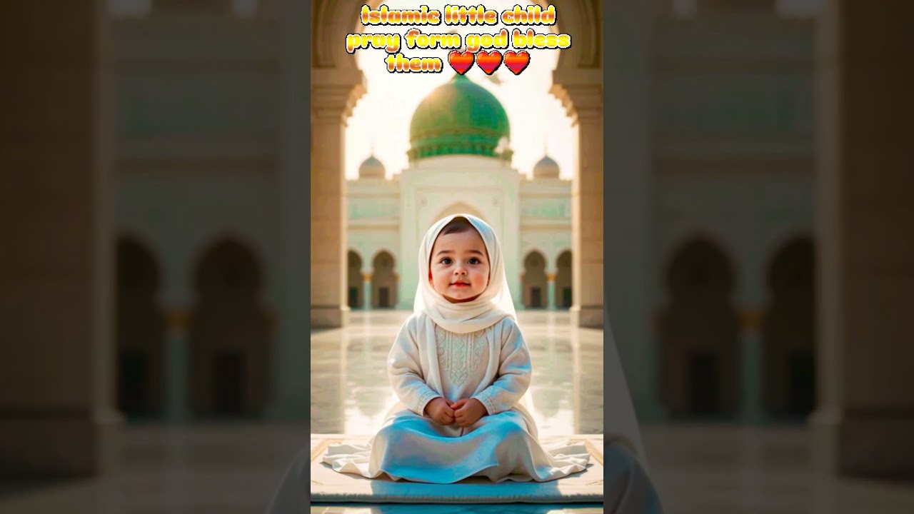 Islamic devotional pray little child lots of love energy.