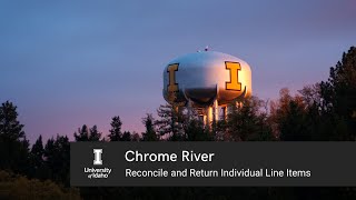 Chrome River Tutorial 8 - Reconcile and Return Individual Line Items