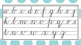 Cursive writing tutorials from basics to advanced - Lesson 2