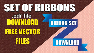 Ribbon vector set free download with cdtfb - corel draw & pdf files, learn corel, free tutorials