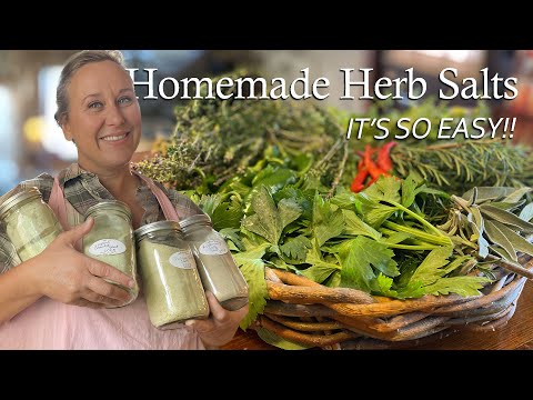 HERB SALTS- Preserving Herbs From My Garden- Recipe