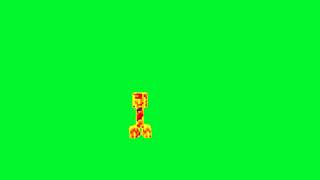Fire Creeper Explodes - Green Screen