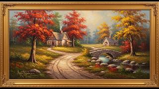Frame TV Art with Music: Golden Hour Autumn Woods Still Life | Traditional Fall Season Decor screenshot 5