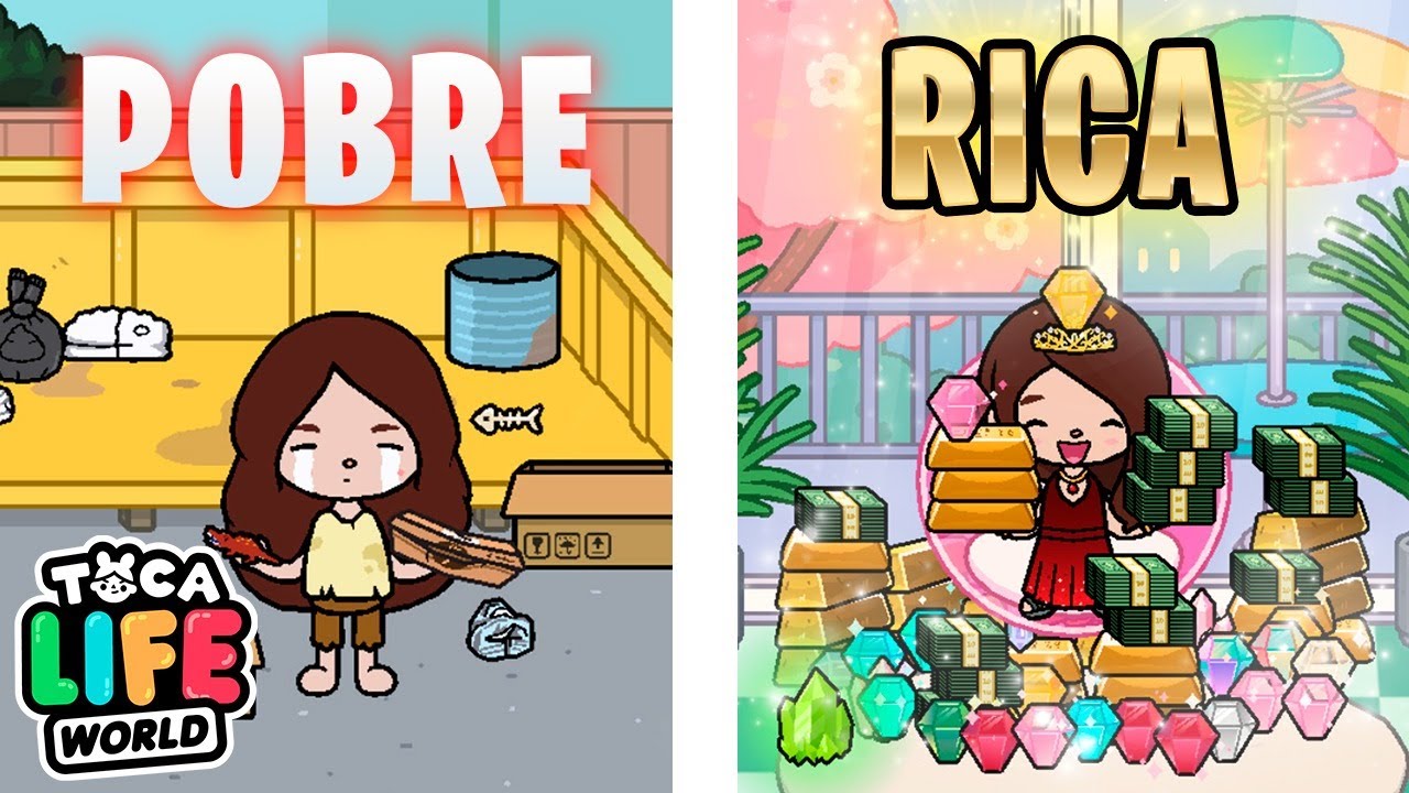 ¡De pobre a Millonaria en Toca Boca Life World! Luna Forever Juegos en