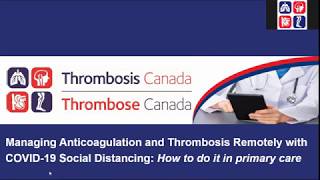 April 29 Thrombosis Canada Webinar
