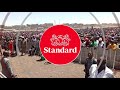 The public gathers at Jacaranda Grounds as excitement builds up ahead of Azimio la Umoja's rally