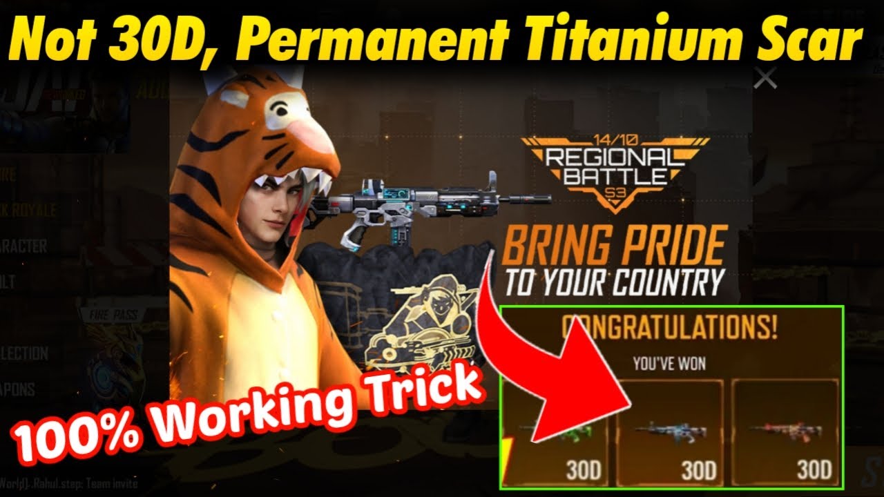 Regional Battle Season 3 Full Details Free Fire | How to Get Permanent Titanium Scar Regional Battle