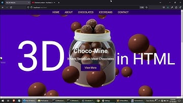 How to 3D Web Design for Chocolate Company with HTML