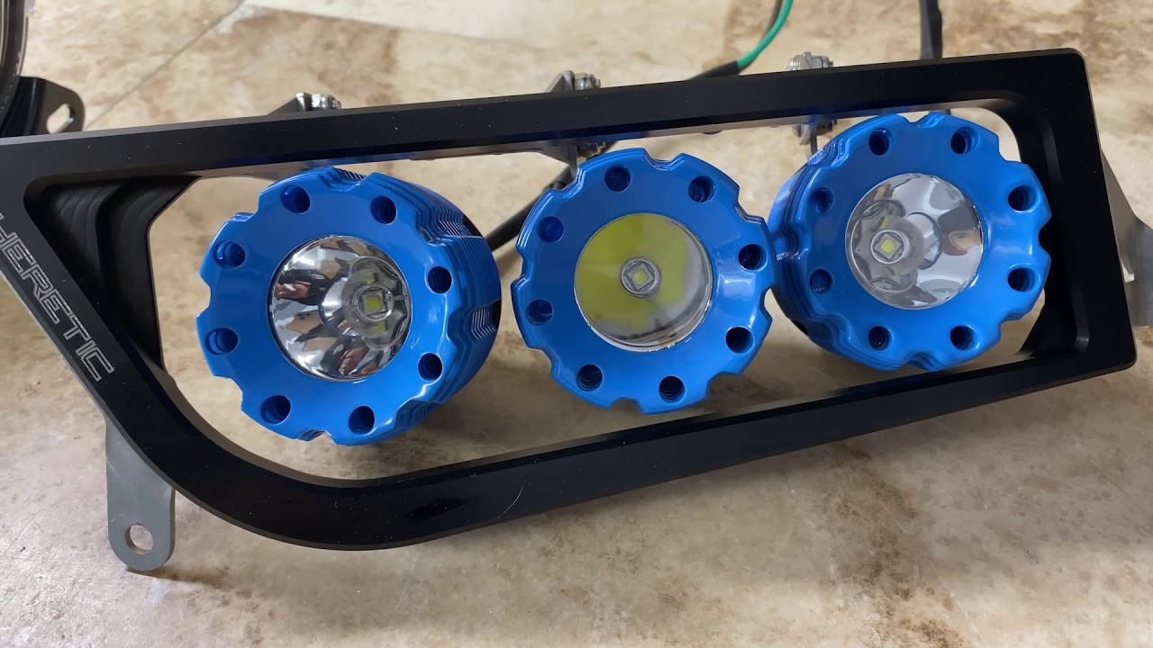 Heretic RZR Headlights INSANELY BRIGHT! YouTube