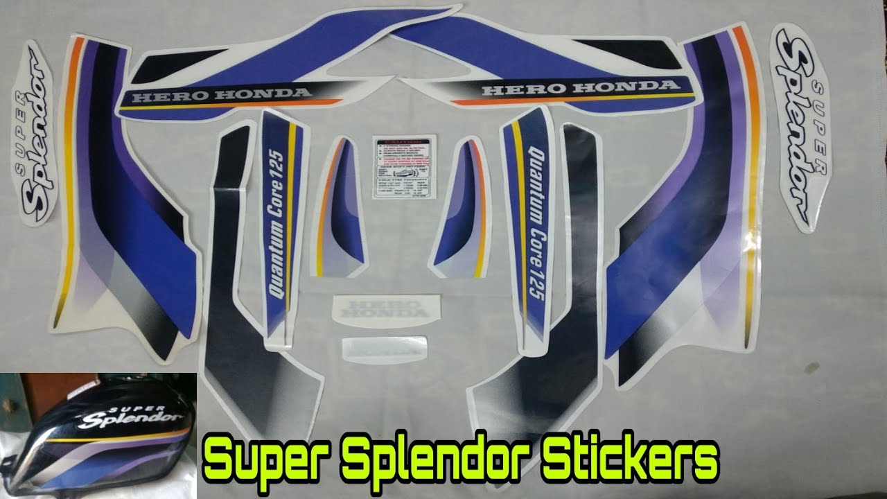 hero super splendor stickers online