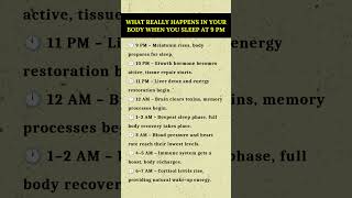 What Really Happens Inside Your Body While You Sleep (Hour by Hour) #healthylifestyle #healthtips