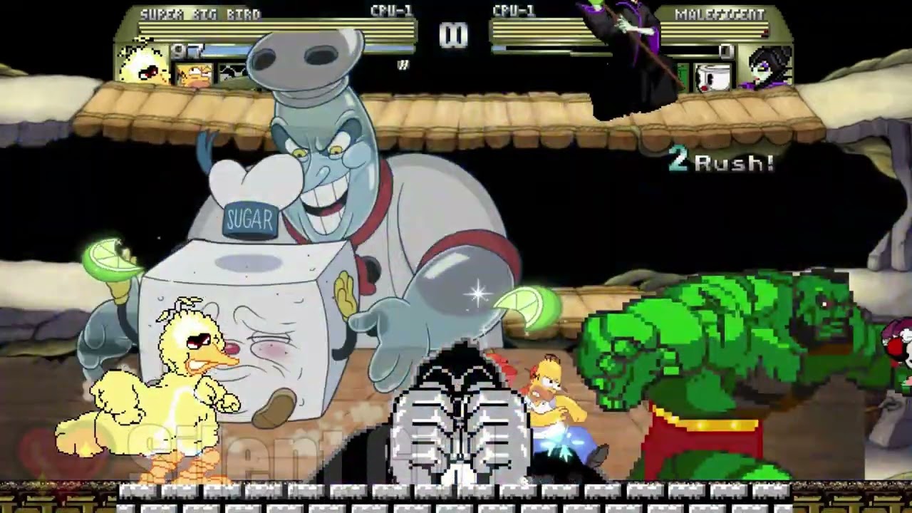 REQUESTED BY @Superpanosgg: Team Super Big Bird vs Team Maleficent - Mugen Battle