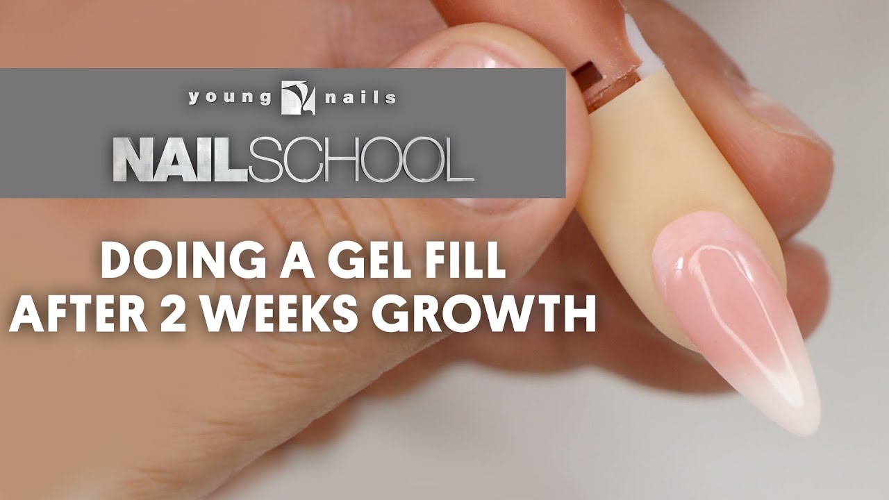 YN NAIL SCHOOL - DOING A GEL FILL AFTER 2 WEEKS GROWTH 