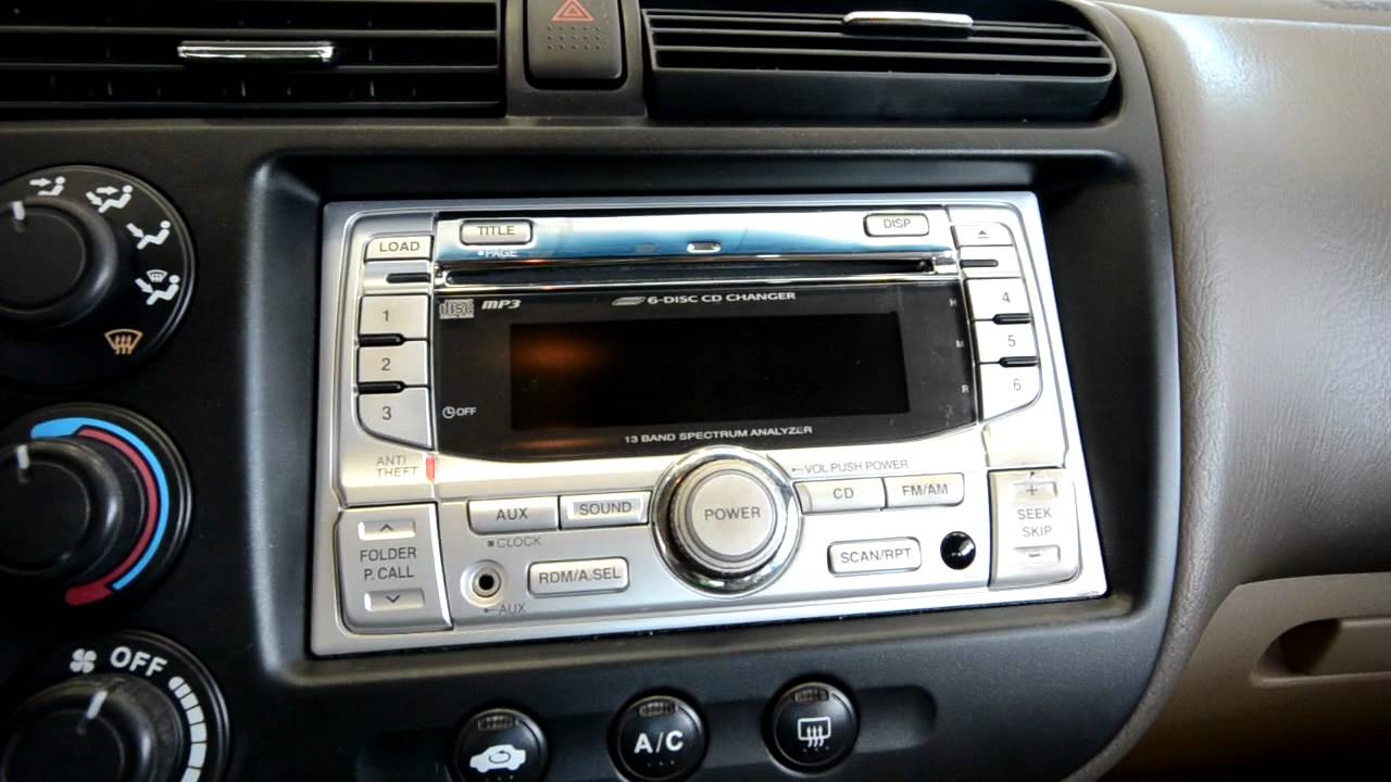 2005 Honda civic lx radio code #4