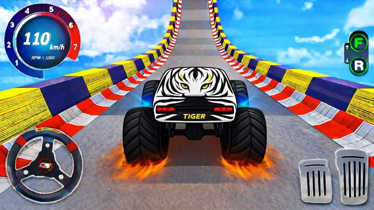 Monster Truck Mega Ramp Impossible Driver - Monster Truck Mega Ramp Racing - Android Gameplay