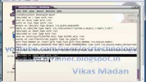 permanently mount drive in redhat linux in hindi