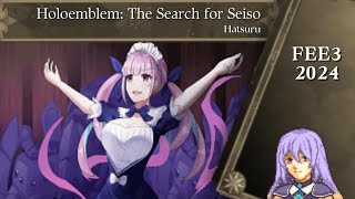 FEE3 2024: Holoemblem: The Search for Seiso by Hatsuru
HoloEmblem: The Search for Seiso is based off vtubers from Hololive. Embark on a journey with Amelia Watson, a time traveling detective stranded in a medieval world. While she searches for a way home, she stumbles across other parallel hololive members. She comes to terms with the fact that in order to go home, she must Search for Seiso. HoloEmblem: The Search for Seiso is heavily inspired Thracia game with some elements of Super Thracia.
Disclaimer: This is purely an unofficial fangame of Hololive in adherence with Cover Corps Derivative Works Guidelines. Hololive is owned by Cover Corp.
https://feuniverse.us/t/fe8-holoemblem-the-search-for-seiso/20690 FEE3 2024: Holoemblem: The Search for Seiso by Hatsuru
