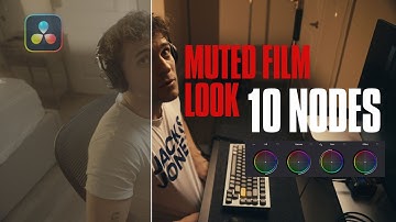 Easy Muted Film Look in 10 Nodes | Color Grading Tutorial in DaVinci Resolve