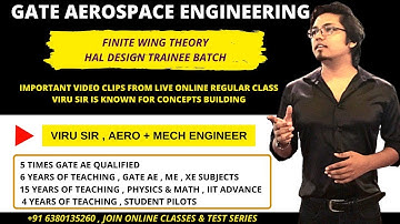 finite wing theory | HAL DESIGN TRAINEE | Aerodynamics lectures | GATE AEROSPACE ENGINEERING ONLINE