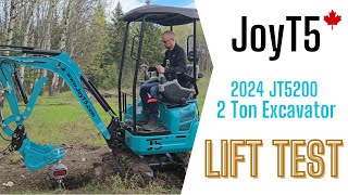 Can a 2 ton excavator lift it?