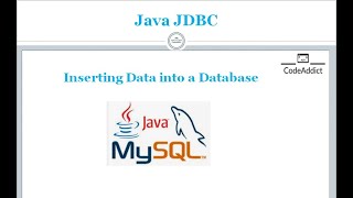Inserting Data into a Database #JDBC-part 2