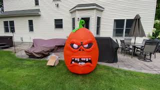 Gemmy Halloween Inflatable Prototype 2007 6’ Angry Pumpkin