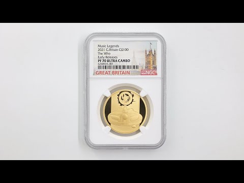 ミュージックレジェンド第4弾 The Who 1ポンド1/2オンスプルーフ銀貨 UK21TW1S