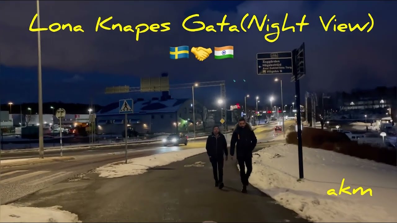Night walk during Snowfall(Lona knapes gata), Gothenburg | Göteborg, Sweden 🇸🇪