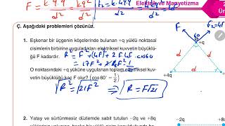11.Sınıf fizik meb tutku yayınları elektriksel kuvvet ve elektriksel alan sorularının cozumleri