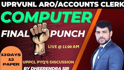 DAY 27 | O LEVEL COMPUTER CLASS | UPPCL/UPRVUNL | A ACCONTANT /ARO/CAMP ASSISTANT |BY DHEERENDRA SIR