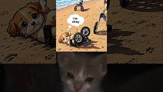 A dog on wheels, but a warrior at heart. #cat #dog #animals #sad #shorts