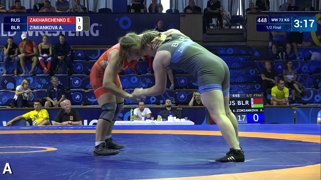 1/2 WW - 72 kg: E. ZAKHARCHENKO (RUS) v. A. ZIMIANKOVA (BLR)