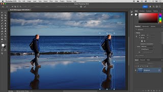 Repositioning a Beach Walker with Content Aware Move and History Brush