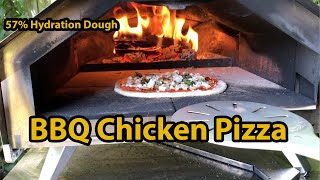 How To Cook BBQ Chicken Wood-Fired Pizza - 57% Hydration Pizza Dough again!