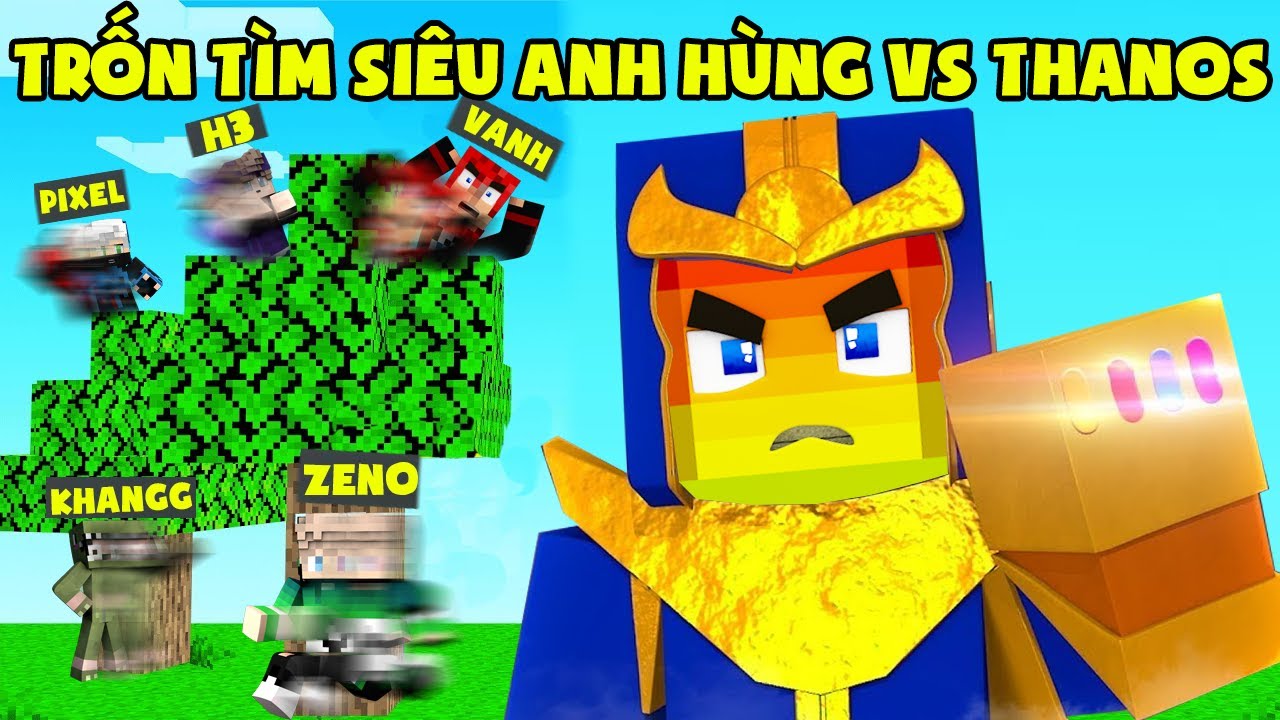 MINI GAME : SUPER HERO HIDE AND SEEK ** T GAMING VÀ NOOB TEAM CHƠI TRỐN TÌM SIÊU ANH HÙNG VS THANOS