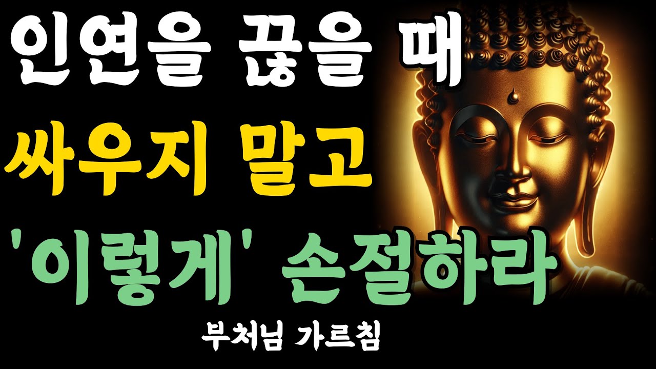 싸우며 인연 끊지 마라 상처만 남는다 | 현명한 손절법 | 자면서 듣는 부처님 말씀 | 석가모니 | 불교 명언 | 불교 오디오북