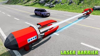 Cars vs Laser Barrier - BeamNG. Drive
