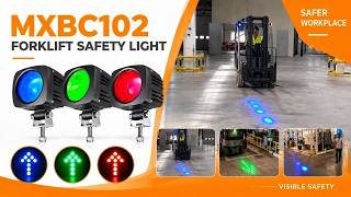 Details LED Forklift Blue Arrow Sign Warning Light Guide