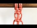 Square Knot. How to make macrame square knots.