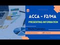 ACCA F2/MA | PRESENTING INFORMATION | EXAM KIT SOLUTION | DETAILED EXPLANATION |