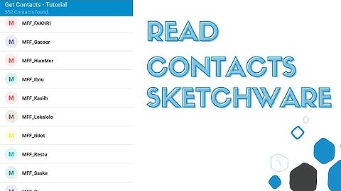 How to read contacts in sketchware pro