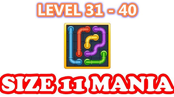 Line Puzzle: Pipe Art - Size 11 Mania Pack Level 31 - 40 - Walkthrough