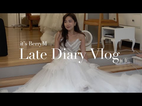 LateDiaryVlog18 試穿我的婚紗 Try on my wedding dress. It's Berry M